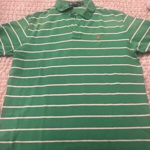 Polo by Ralph Lauren Green and White Striped Polo Shirt
